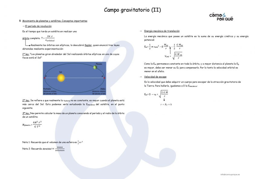 campo gravitatorio ii